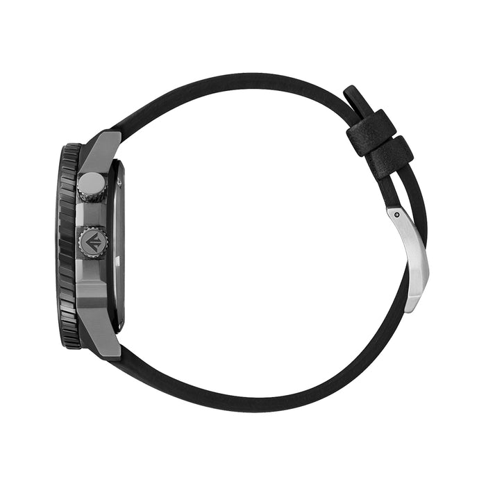 Citizen Mens Eco-Drive Promaster Nighthawk Black Dial Leather Strap Watch - BJ7135-02E