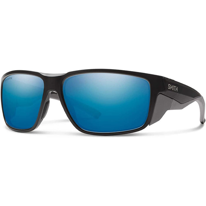 Smith Mens Freespool MAG Matte Black Frame Blue Mirror Polarized Lens Sunglasses - 20152012464QG - WatchCo.com