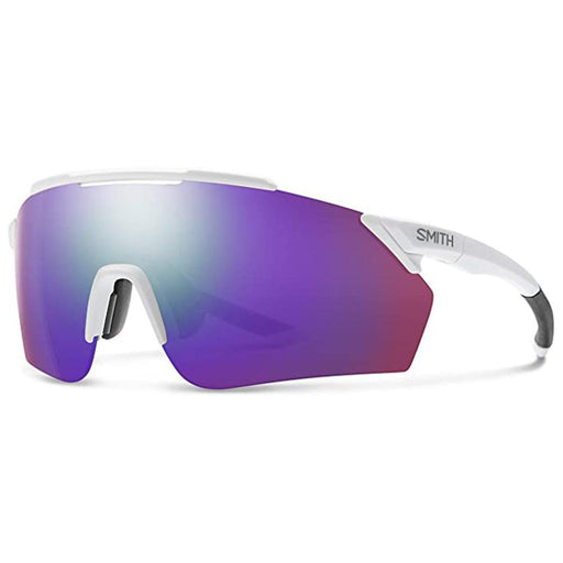 Smith Mens Ruckus Matte White Frame Violet Mirror Polarized Lens Sunglasses - 2015226HT99DI - WatchCo.com