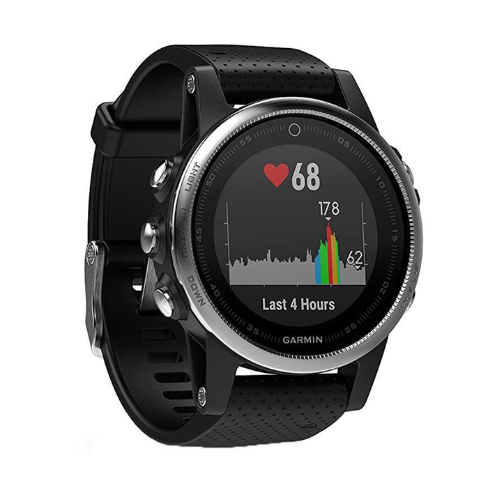Garmin fenix 5S Black Silicone Band Heart Rate Technology GPS Smart Watch - 010-01685-02