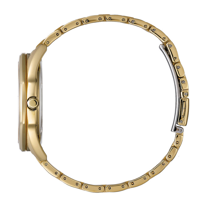 Citizen Eco Drive Corso Men's Gold-Tone Stainless Steel Bracelet Silver Quartz Dial Watch - BM7492-57A
