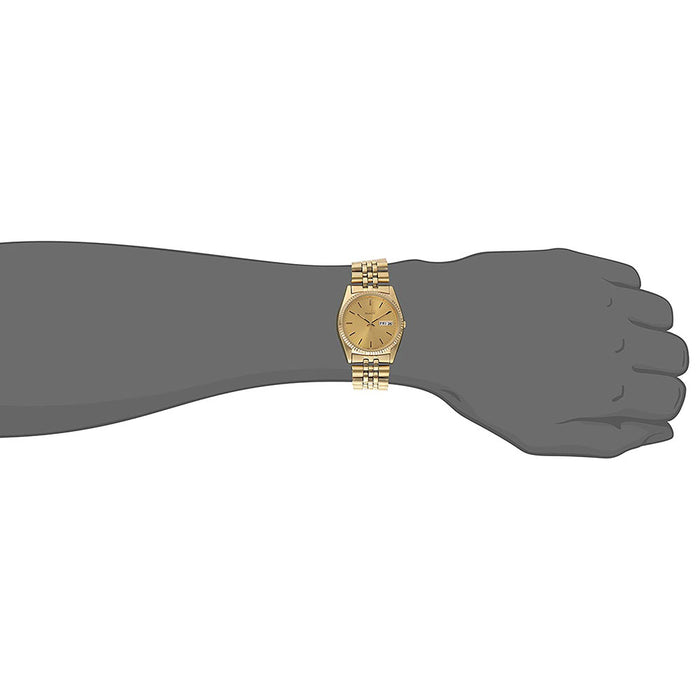 Seiko Mens Gold-tone Analog Stainless Watch - Gold Bracelet - Gold Dial - SGF206