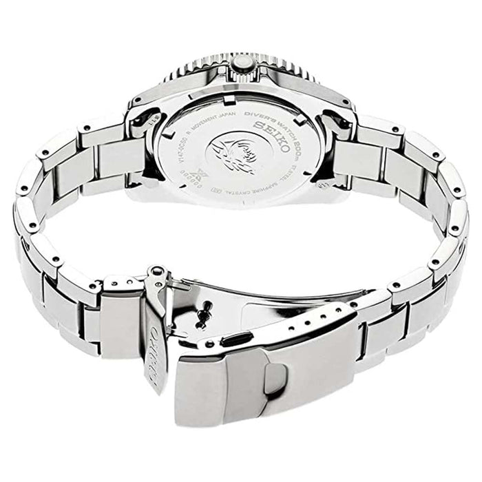 Seiko Men's Green Dial Silver Stainless Steel Band Solar Quartz Watch - SNE583
