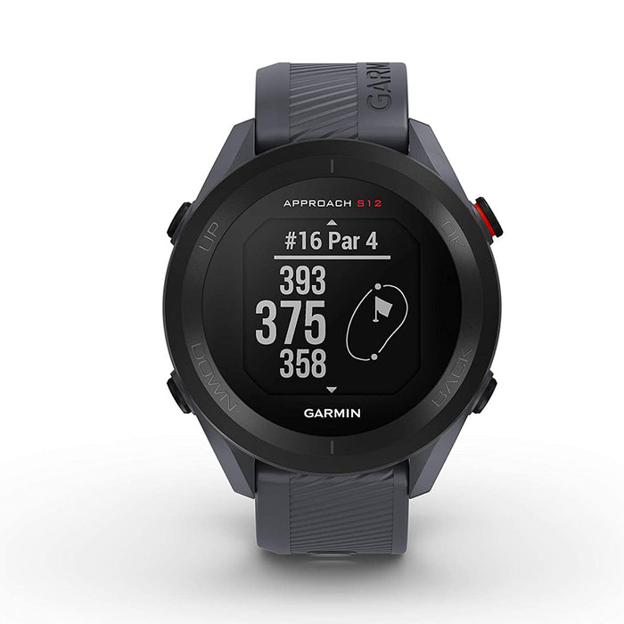 Garmin Approach S12 42k+ Preloaded Courses Easy-to-Use GPS Golf Granite Blue Watch - 010-02472-01