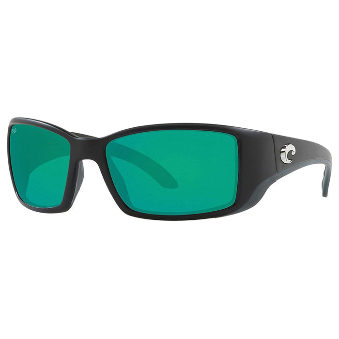 Costa Del Mar Mens Blackfin Matte Black Frame 580g Copper Green Mirror Polarized-580g Lens Sunglasses - BL11OGMGLP