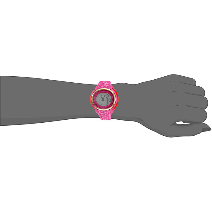Timex Womens Mid-Size Ironman Sleek 50 Pink Resin Strap Digital Dial Quartz Watch - TW5M03000