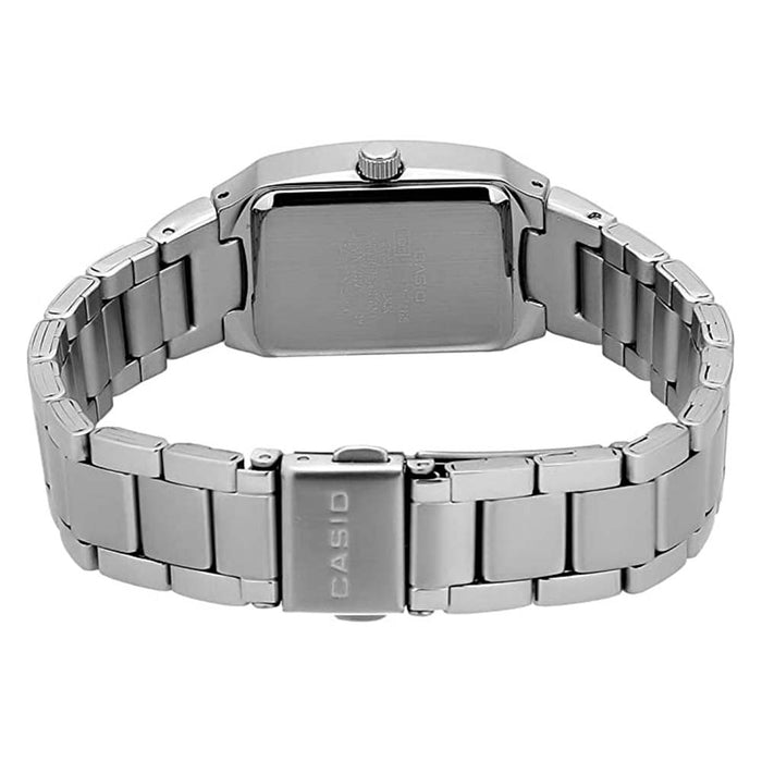 Casio Women's Black Dial Silver Stainless Steel Band Quartz Watch - LTP-1165A-1CDF