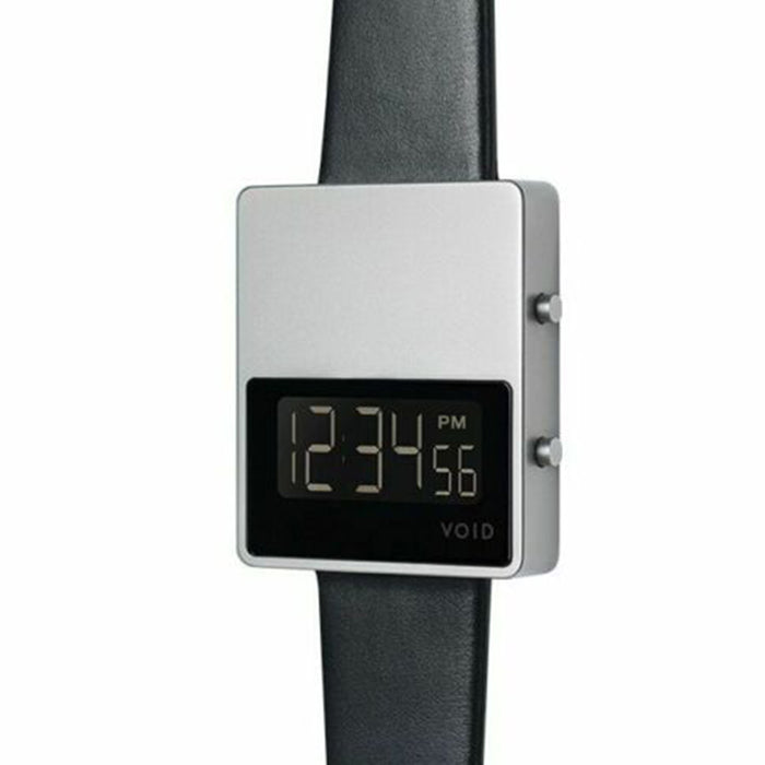 Void Unisex Stainless Steel Case Black Leather Black Dial Silver Watch - V01MKII-SI/BL