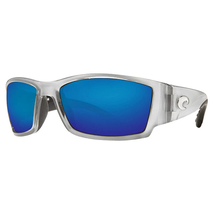 Costa Del Mar Mens Corbina Silver Frame Grey Blue Mirror Polarized 580p Lens Sunglasses - CB18OBMP