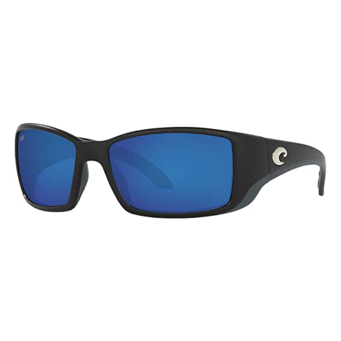 Costa Del Mar Mens Matte Black/Grey Blue Mirrored Polarized Sunglasses - BL11OBMGLP(2)