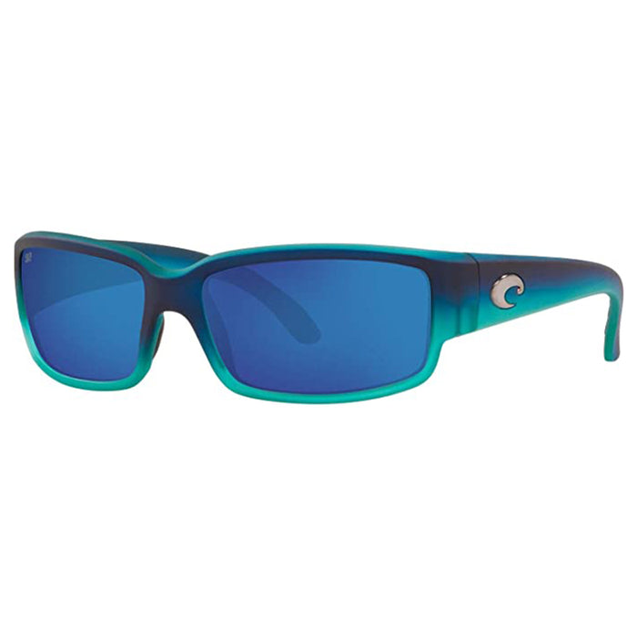 Costa Del Mar Unisex Caballito Plastic Frame Blue Mirrored Rectangular Sunglasses - CL73OBMP