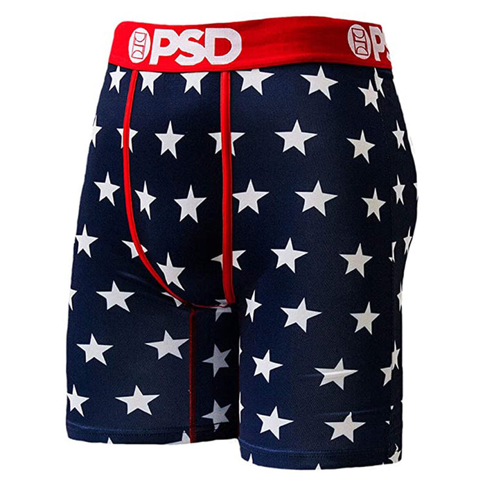 PSD Mens Star Spangle Allover Print Boxer Briefs Navy Underwear