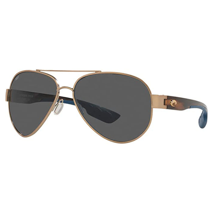 Costa Del Mar Men's Golden Pearl Frame Grey Lens Polarized South Point Oval Sunglasses - 06S4010-401038-59