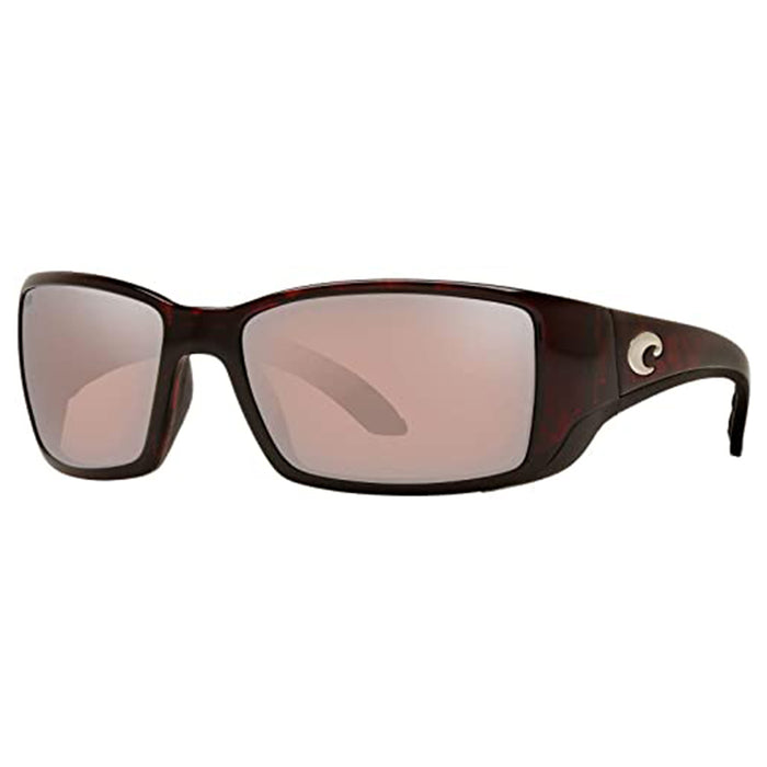 Costa Del Mar Mens Blackfin 580g Round Tortoise Copper Silver Mirrored Polarized Sunglasses - BL10GFOSCGLP