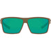 Costa Del Mar Mens Reefton Matte Moss Frame Green Mirror Polarized Lens Sunglasses - RFT198OGMGLP - WatchCo.com