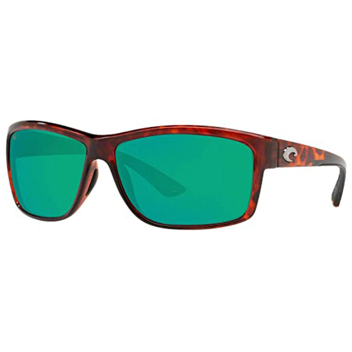 Costa Del Mar Mens Rectangular Tortoise Copper Green Polarized Mirrored Sunglasses - AA10OGMGLP