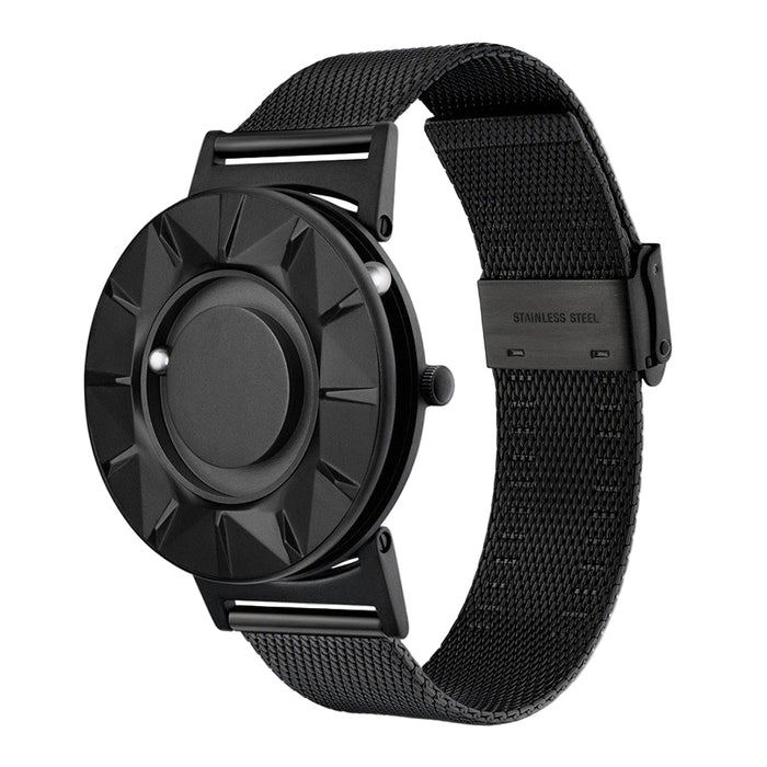 Eone Unisex Stainless Steel Black Case Black Mesh Band Round Watch - BR-CE-B