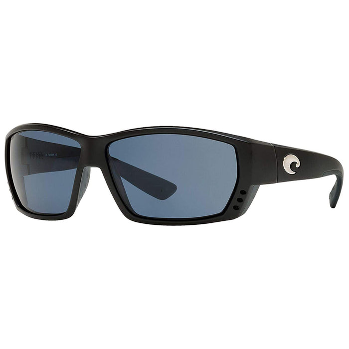 Costa Del Mar Mens Tuna Alley Matte Black Frame Polarized Grey-580p Sunglasses - TA11OGP
