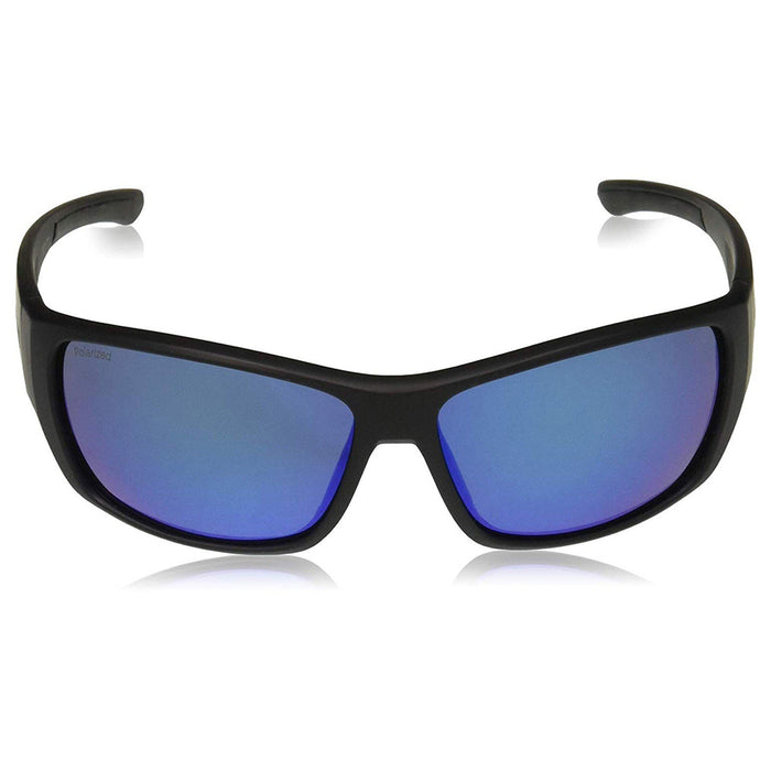 Smith Forge Unisex Matte Black Frame Blue Mirror Polarized Lens Rectangular Sunglasses - FGPPUGMMBFGPPUGMMB