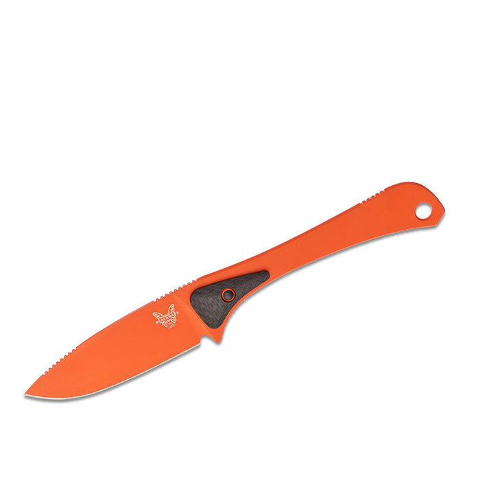 Benchmade 15200ORG Altitude Fixed Blade Hunter Orange Drop Point Carbon Fiber G10 Micro Scales - BM-15200ORG
