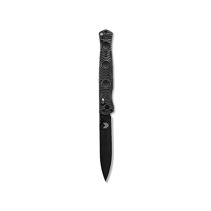 Benchmade Greg Thompson SOCP Folding Knife Black CF-Elite Handles D2 Black Cerakote Spear Point Plain Blade - BM-391BK