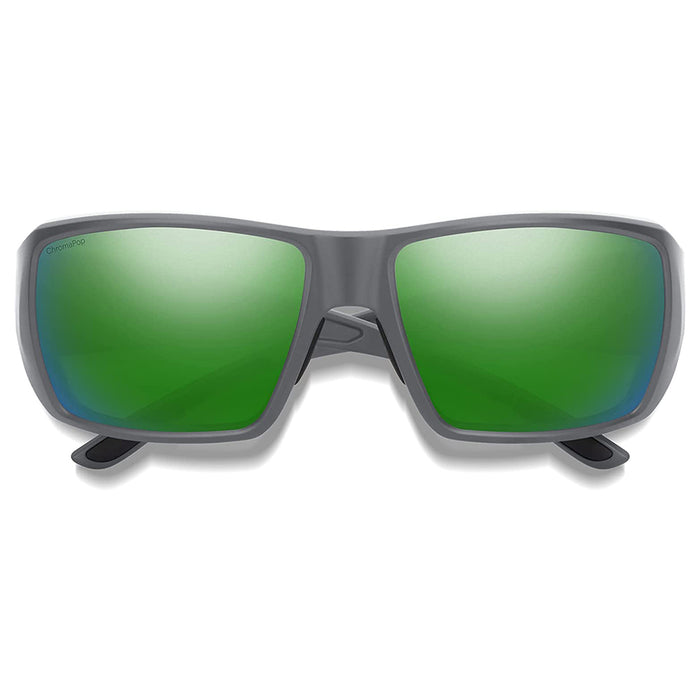 Smith Unisex Matte Cement Frame Chromapop Green Mirror Lens Polarized Guides Choice Performance Sunglasses - 205881RIW57UI