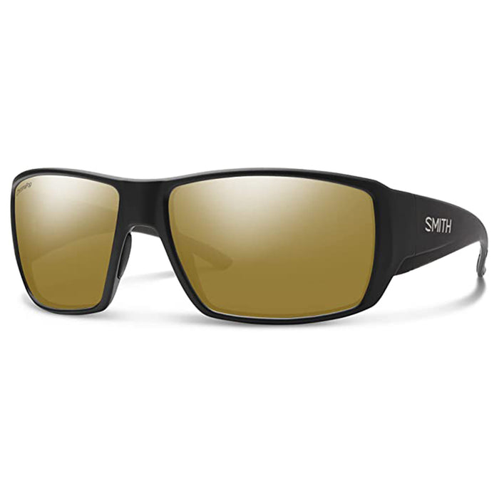 Smith Unisex Matte Black Frame Chromapop Bronze Mirror Lens Polarized Guide's Choice Sunglasses - 20494700362QE