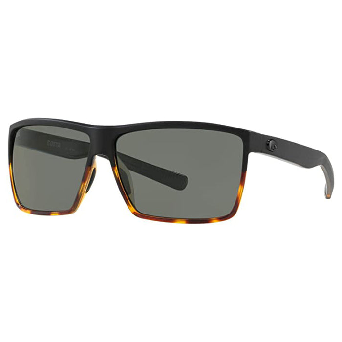 Costa Del Mar Mens Rincon Matte Black Shiny Tortoise Grey Polarized Sunglasses - RIN181OGGLP