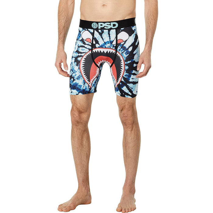 PSD Men's Blue Warface Ocean Sprial Micro Mesh Boxer Briefs Underwear - 422180094-BLU