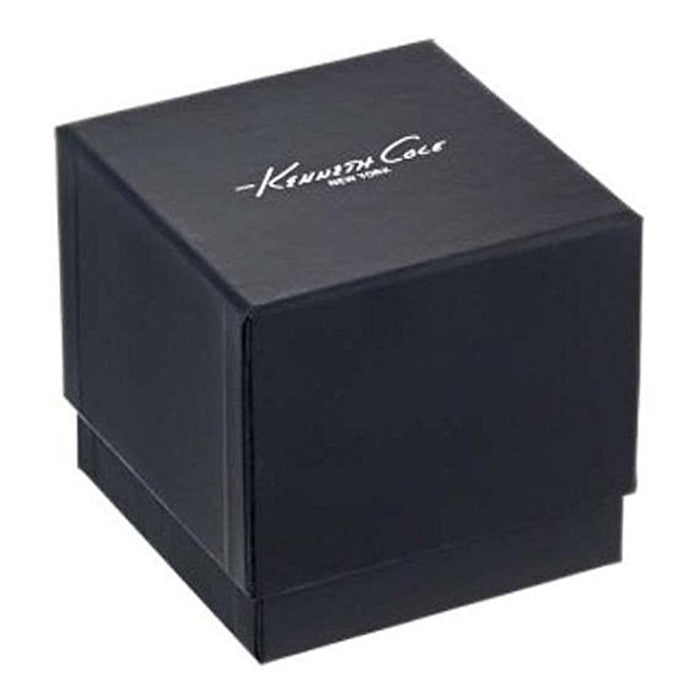 Kenneth Cole New York Mens Stainless Steel Case Silicone Strap Black Watch - 10022536