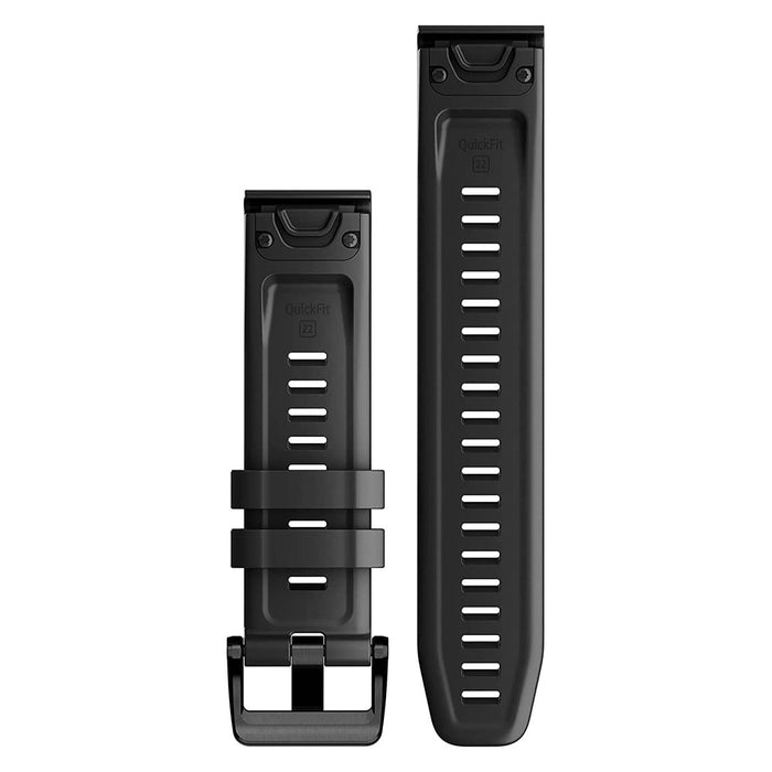Garmin QuickFit Black 22mm Silicone Watch Band - 010-13111-00