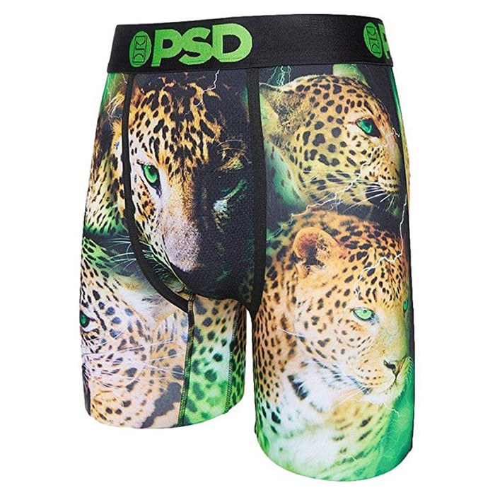 PSD Men's Multicolor Neon Cheetah Boxer Briefs Underwear - 122180021-MUL