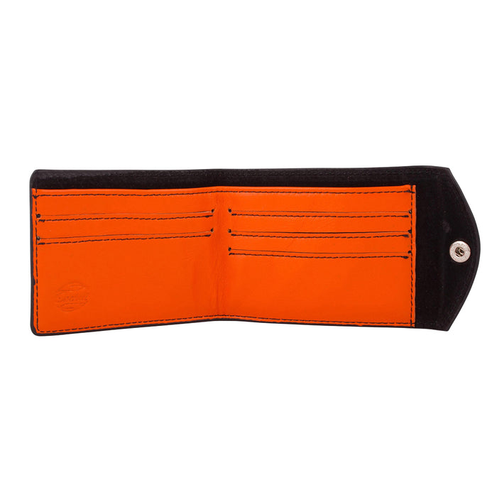 Orchill Mens De Rerum Black / Orange Leather Wallet - 115010319