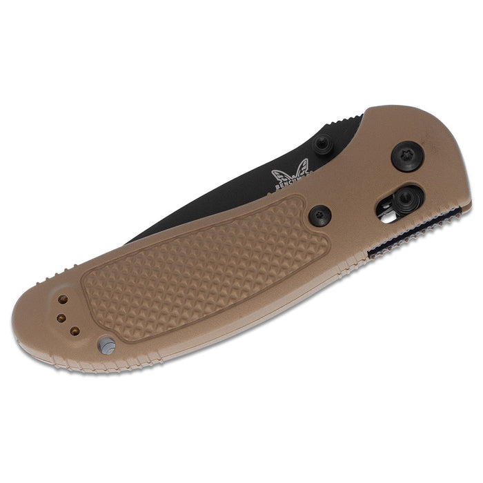 Benchmade Black Tanto Combo Blade Sand Color Noryl GTX Handles Griptilian AXIS Lock Folding Knife - BM-553SBKSN-S30V