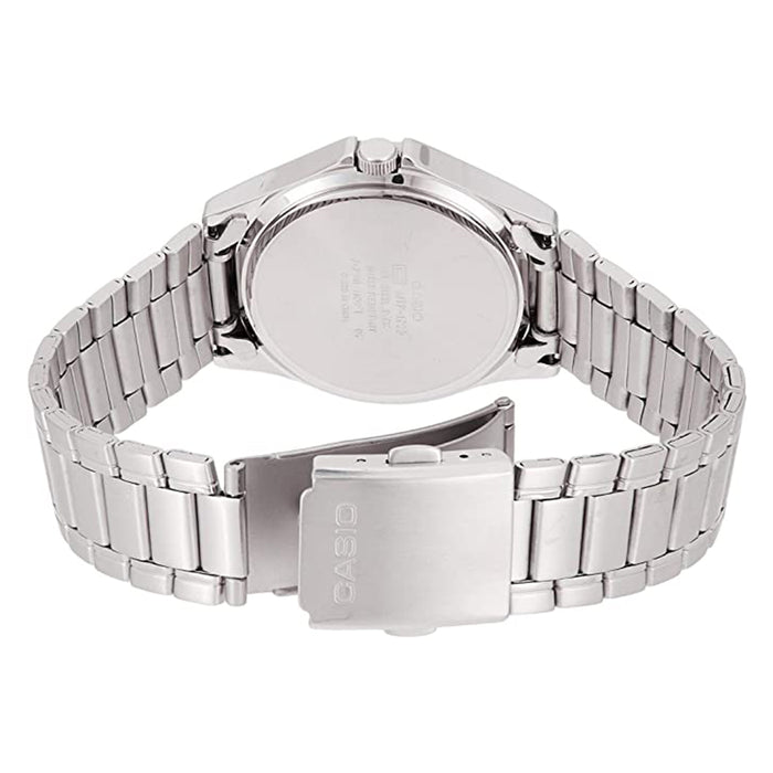Casio Mens Silver Dial Gray Stainless Steel Band Water Resistant Dress Watch - MTP-1239D-7ADF