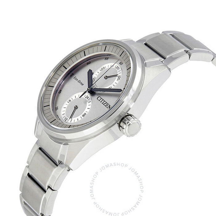 Citizen Men's Silver Stainless Steel Bracelet Band Silver Analog Dial Eco-Drive Watch - BU3010-51H