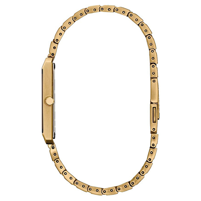 Citizen Unisex Stiletto Black Dial Yellow Gold Bracelet Watch - EG6012-59E
