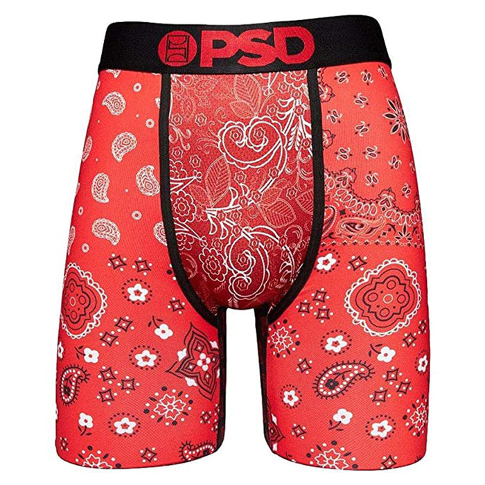 PSD Men's Hype Red Bandana Boxer Briefs Underwear - 121180011-RED