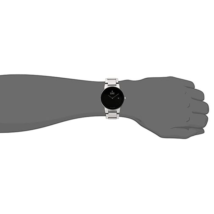 Citizen Men's Black Dial Silver Band Stainless Steel Quarz Watch - AU1060-51E