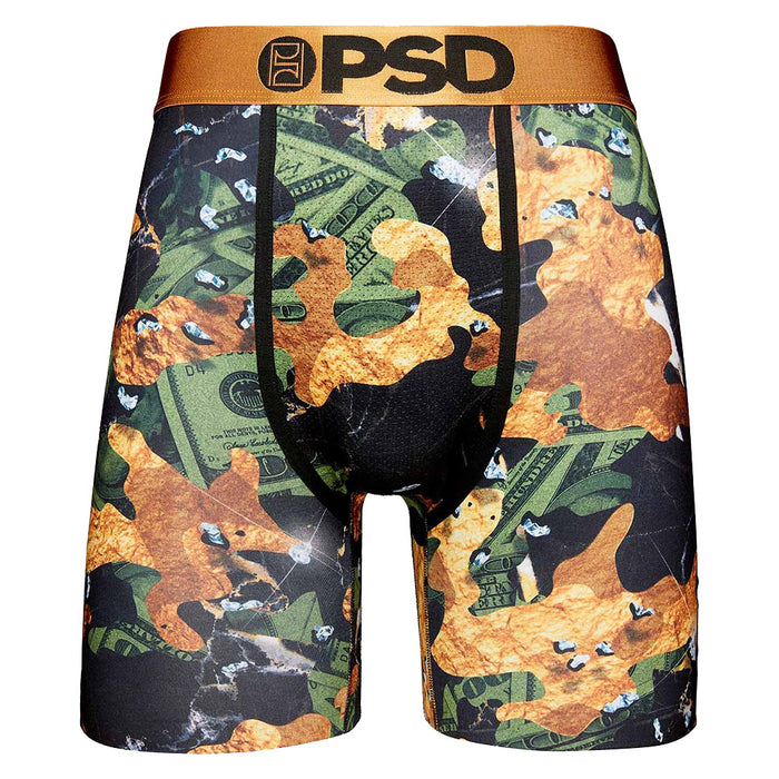 PSD Men's Black Luxury Camo Boxer Briefs Underwear - 422180075-BLK