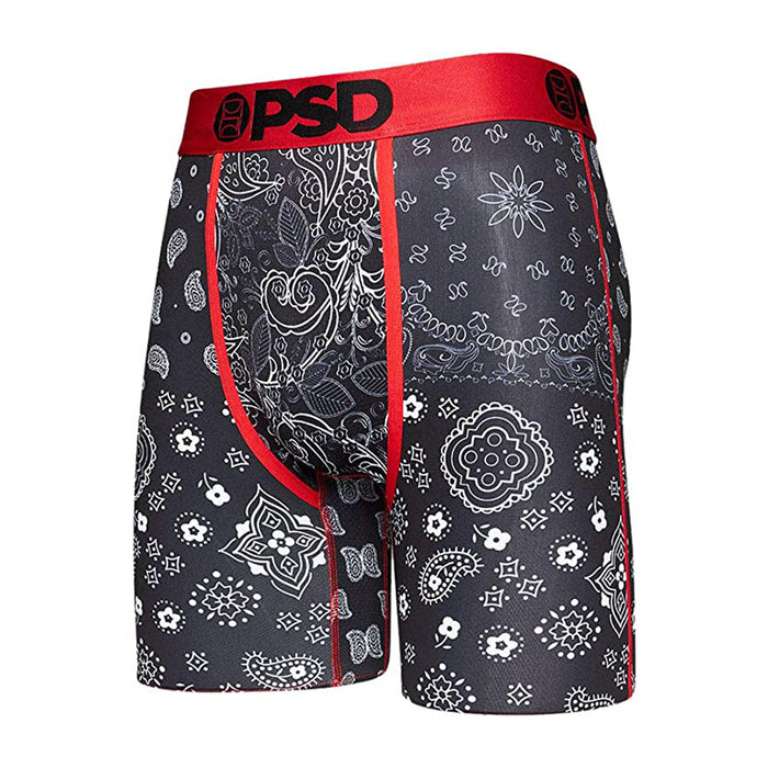 PSD Men's Black Hype Bandana Boxer Briefs Underwear - 221180064-BLK