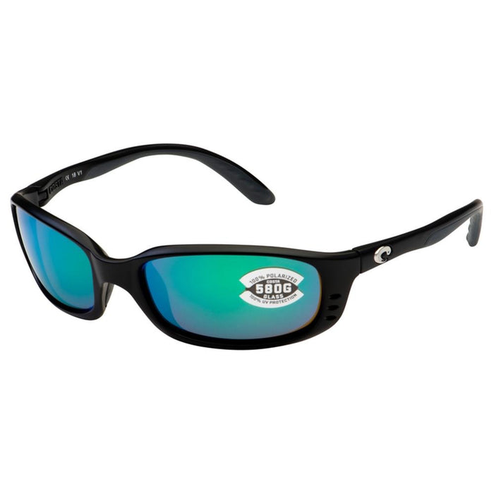 Costa Del Mar Mens Brine Gunmetal Frame Green Mirror 580G Polarized Lens Sunglasses - BR22OGMGLP - WatchCo.com