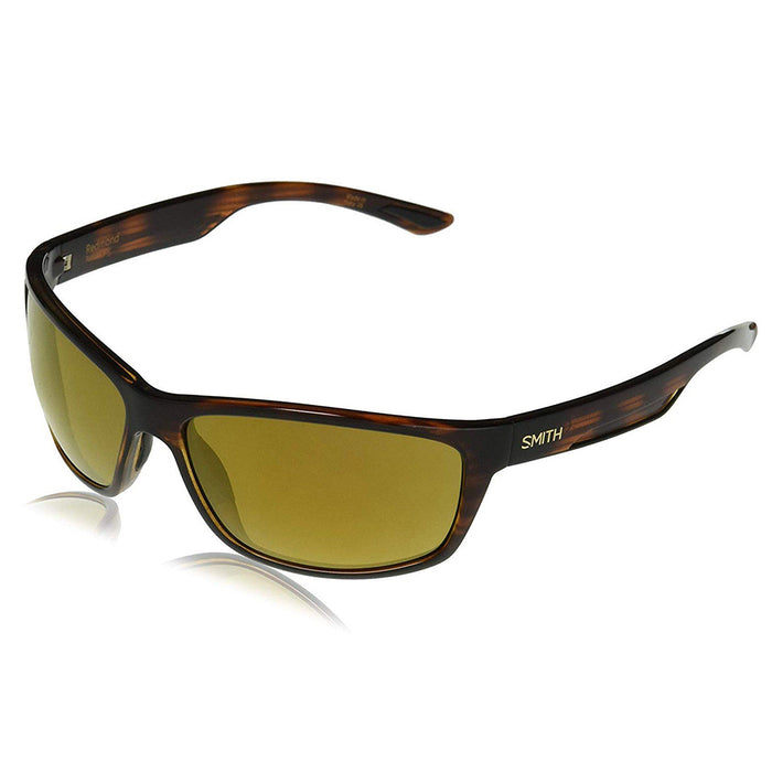 Smith Redmond Men's Tortoise Frame Bronze Mirror Polarized Lens Wrap Sunglasses - RDRPBZMTT