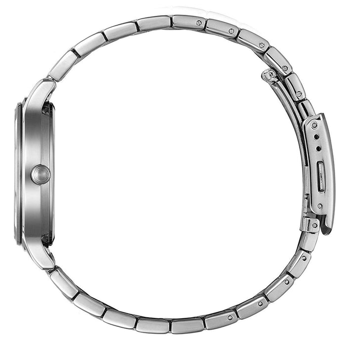 Citizen Women's Casual Silver-Tone Stainless Steel Bracelet Pink Dial Quartz Analog Watch - ED8180-52X