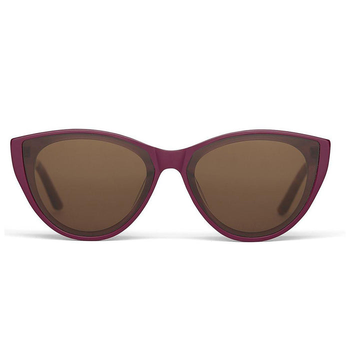 Womens Josie Mulberry Frame Solid Brown Lens Cat-Eye Sunglasses - 10014800