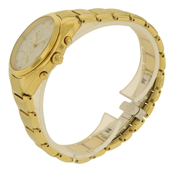 Citizen Eco-Drive Womens Celestial Stainless Steel Case and Bracelet White Dial Gold Watch - FB1392-58A