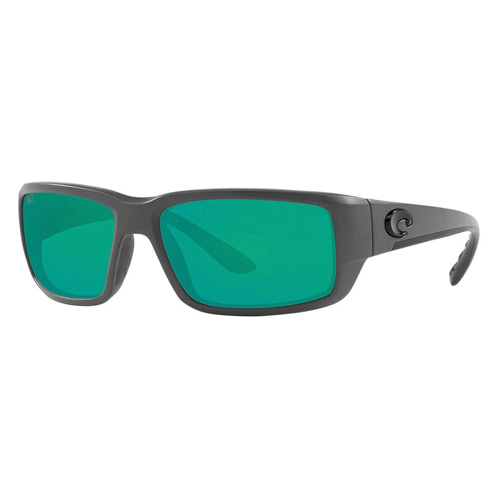 Costa Del Mar Mens Fantail Matte Grey Frame Green Mirror Polarized 580p Lens Sunglasses - TF98OGMP