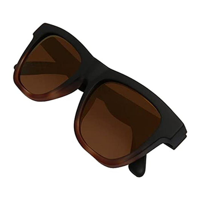 Toms Mens Black Plastic Frame Brown Lens Square Sunglasses - 10012193