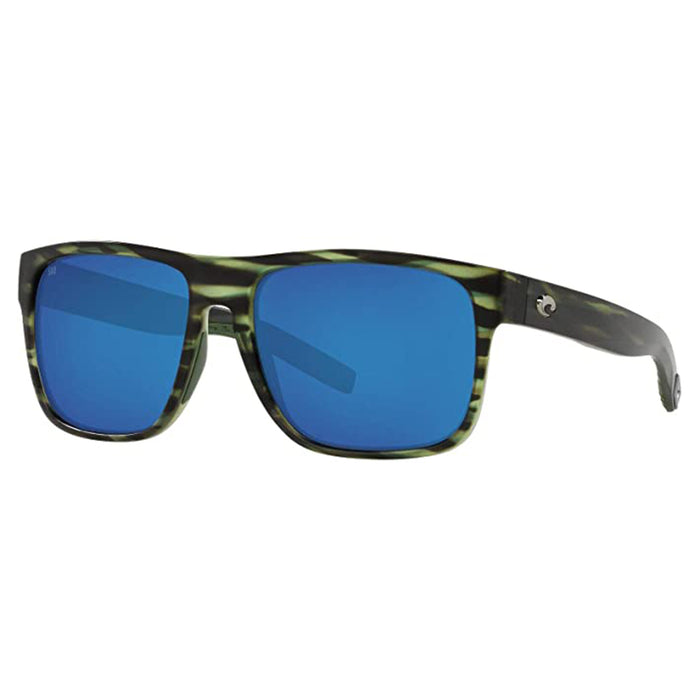 Costa Del Mar Mens 6s9013 Spearo XL Matte Reef Blue Mirrored Square Sunglasses - 6S9013-REEFBLUEMIR