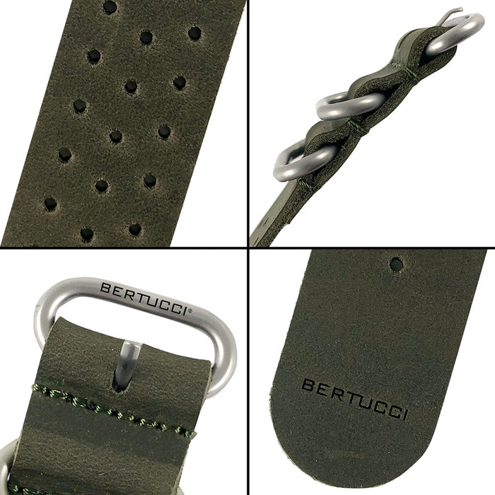Bertucci Unisex Greenstone Field Leather Watch Band - B-373BP